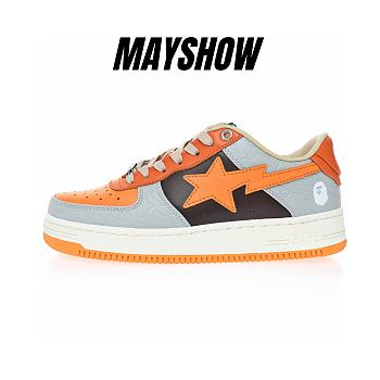 A Bathing Ape Bape Sta Low Grey Orange - 1H70-291-002