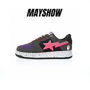 A Bathing Ape Bape Sta Black Grey Pink Suede - 1I20-191-008 - 1