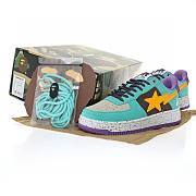 A Bathing Ape Bape Sta Teal Brown Yellow Suede - 1I20-191-008 - 5