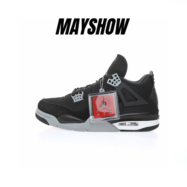  Air Jordan 4 Black Canvas - DH7138-006  - 1