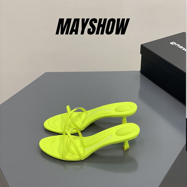  Alexander Wang dahlia 50 sandal in lime lycra - 1