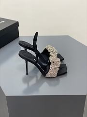 Alexander Wang julie 105 crystal scrunchie sandal in crystal - 5