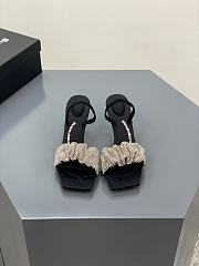 Alexander Wang julie 85 crystal scrunchie sandal in crystal - 4