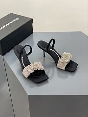 Alexander Wang julie 85 crystal scrunchie sandal in crystal - 3