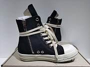 Rick Owens DRKSHDW Black Canvas High Top - 6