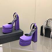 	 Versace Medusa Aevitas 155mm Platform Pumps in Purple - 3