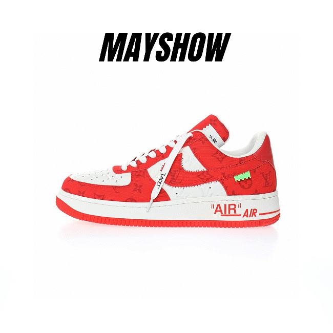 Louis Vuitton Nike Air Force 1 Low By Virgil Abloh Red AEU3BM16M692 - 1