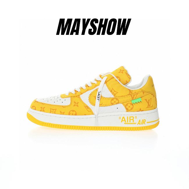 Louis Vuitton Nike Air Force 1 Low By Virgil Abloh Yellow AEU3BM16M695 - 1