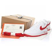 Louis Vuitton Nike Air Force 1 Low By Virgil Abloh White Red AEU3BM16M695-LD0212 - 3