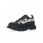 Alexander McQueen Tread Slick Low Lace Up Graffiti Black Black White - 682423WIABD1070 - 2