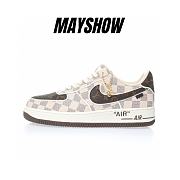 Nike Air Force 1 Low Louis Vuitton Reverse Monogram Brown Damier Azur - 1