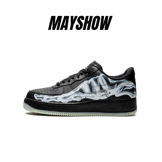 Nike Air Force 1 Low Black Skeleton Halloween (2019) - BQ7541-001 - 1