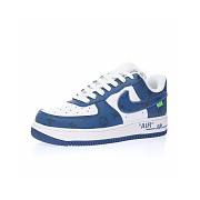 Louis Vuitton Nike Air Force 1 Low By Virgil Abloh Navy Blue AEU3BM16M693-MS0232 - 3