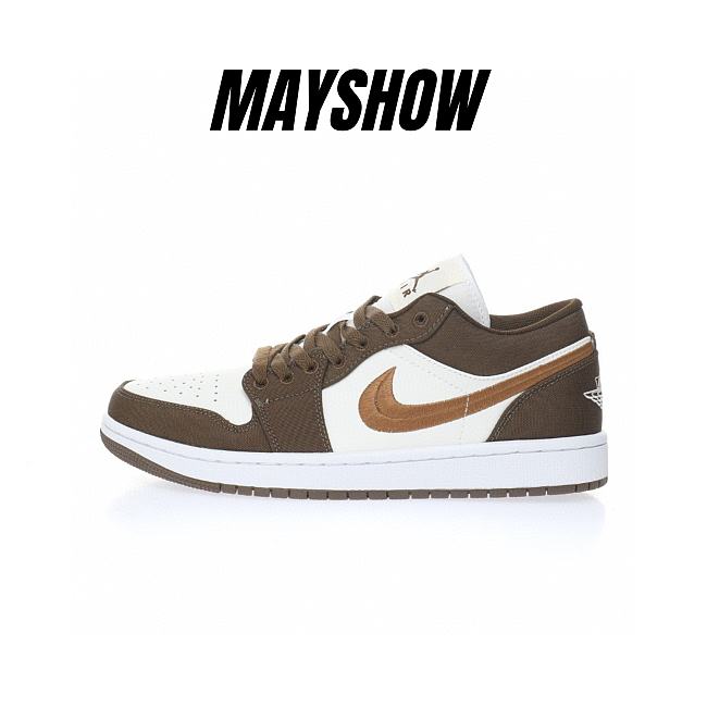 Air Jordan 1 Low Brown Canvas - DV0426-301 - 1