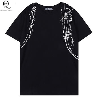 	 Alexander Mcqueen T-shirt Black SF056 SF0058