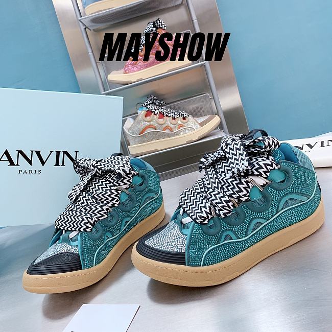 Lanvin Leather Curb Diamond Blue - FM-SKRK11-STRA-H21281 - 1