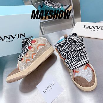 	 Lanvin Leather Curb Diamond Beige - FM-SKRK11-STRA-H2105