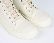 	 Rick Owens High Top Leather Sneakers White In White - 5