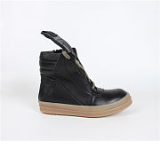 	 Rick Owens Zip Geobasket Sneakers Black Pelle - 3