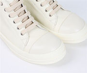 Rick Owens Low Top Leather Sneakers White - 5