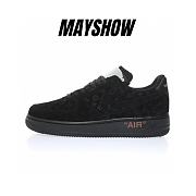 Louis Vuitton Nike Air Force 1 Low By Virgil Abloh Suede Black AEU3BM16M693-3308-5 - 1