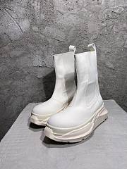 Rick Owens DRKSHDW Off-White Beatle Abstract Chelsea Boots  - 5