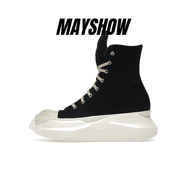 Rick Owens Abstract High Top Black Milk - DU21S2840 TNAP 91111 - 1