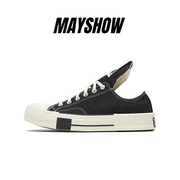 Converse TURBODRK Chuck Taylor All-Star 70 Low Rick Owens DRKSHDW Black 