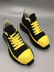 Rick Owens DRKSHDW Low Abstract Canvas Yellow - 4