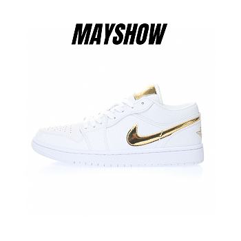 Air Jordan 1 Low White Metallic Gold - CZ4776-100