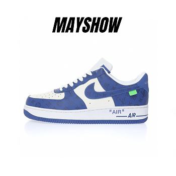 Louis Vuitton Nike Air Force 1 Low By Virgil Abloh Blue White 1A9VA0