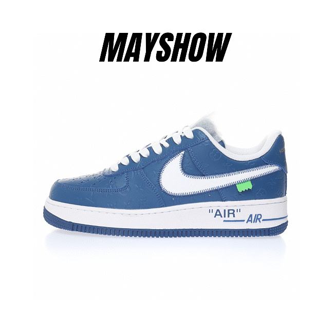 Louis Vuitton Nike Air Force 1 Low By Virgil Abloh Blue AEU3BM16M693-MS0233 - 1