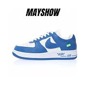 	 Louis Vuitton Nike Air Force 1 Low By Virgil Abloh Blue White AEU3BM16M693-3308-4 - 1