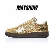 	 Louis Vuitton Nike Air Force 1 Low By Virgil Abloh Metallic Gold AEU3BM16M695-54BC - 1