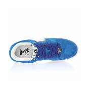 A Bathing Ape Bape Sta Low Blue Suede - 001FWH201047_BLU - 4