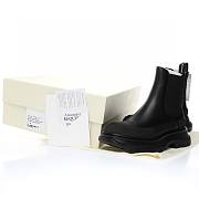 Alexander McQueen Tread Slick Ankle Boot Black Silver - 634617WHZ611081 - 5