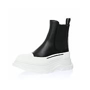 	 Alexander McQueen Tread Slick Ankle Boot Black White - 635714WHZ611071 - 3