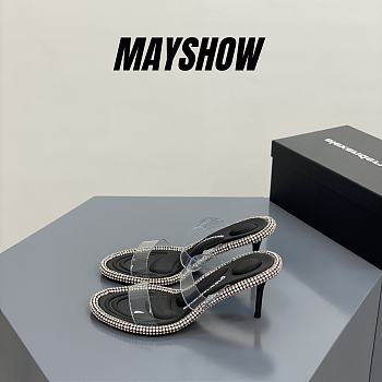 Alexander Wang nova 85 sandal in crystal pvc