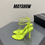 	 Alexander Wang dahlia 105 sandal in lime nylon - 1