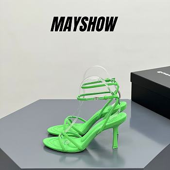 	 Alexander Wang dahlia 85 sandal in green nylon