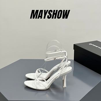 	 Alexander Wang dahlia 85 sandal in white capretto