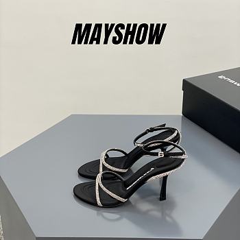 	 Alexander Wang dahlia 85 sandal in black crystal