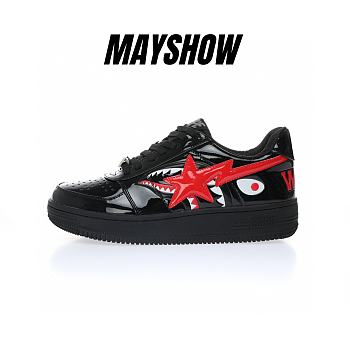 A Bathing Ape Bape Sta Low Shark Black - 1H30-191-012-BLK