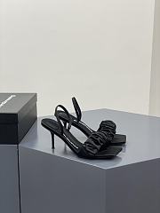 	 Alexander Wang julie 85 scrunchie slingback heel in black satin - 2