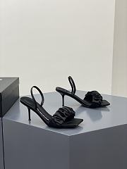 	 Alexander Wang julie 85 scrunchie slingback heel in black satin - 4