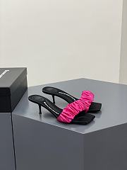 	 Alexander Wang jessie 55 scrunchie slide sandal in pink satin - 3