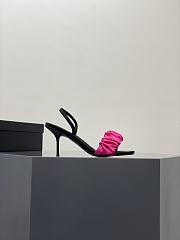 	 Alexander Wang julie 85 scrunchie slingback heel in pink satin - 4