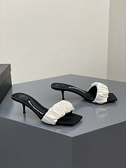 	 Alexander Wang jessie 55 scrunchie slide sandal in white satin - 3