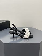 	 Alexander Wang julie 55 scrunchie slingback heel in white satin - 2