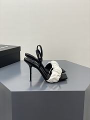 	 Alexander Wang julie 105 scrunchie slingback heel in white satin - 2